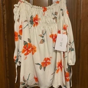 Off the shoulder floral top